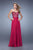 La Femme - 21153 Strapless A Line Chiffon Gown In Blue