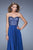 La Femme - 21153 Strapless A Line Chiffon Gown In Blue