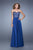 La Femme - 21153 Strapless A Line Chiffon Gown In Blue