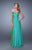 La Femme - 21154 Plunging Weaved Bodice Gown In Green