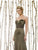 Cameron Blake - Beaded FLoral Ruched Long Dress 211600P in Green