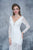 Nina Canacci - 2116 Lace Deep V-neck Trumpet Dress In White
