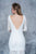 Nina Canacci - 2116 Lace Deep V-neck Trumpet Dress In White