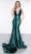 Colors Dress - 2116 Jewel-Trimmed Sequined Trumpet Gown In Green