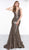 Colors Dress - 2116 Jewel-Trimmed Sequined Trumpet Gown In Print and Multi-Color
