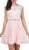 Beaded Lace Illusion Bateau Cocktail Dress - ADASA