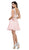 Beaded Lace Illusion Bateau Cocktail Dress - ADASA