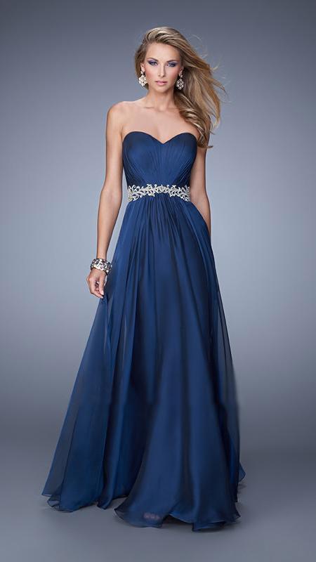 La Femme - Prom Dress 21177 in Blue