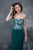 Nina Canacci - 2117 Embroidered Illusion Corset Gown In Green