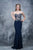 Nina Canacci - 2117 Embroidered Illusion Corset Gown In Blue