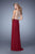 La Femme - 21185 Embellished Halter A-line Dress In Red