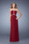 La Femme - 21185 Embellished Halter A-line Dress In Red