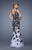 La Femme - 21192 Exquisite Lace Appliqued Mermaid Gown In White and Black
