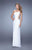La Femme - Strapless Cut Out Long Dress in White