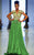 MNM Couture - 2119 Embellished Illusion Jewel A-line Dress In Green