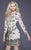 Shail K - 21204 Multi-Color Sequined Long Sleeves Dress In Pink