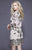 Shail K - 21204 Multi-Color Sequined Long Sleeves Dress In Pink