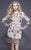 Shail K - 21204 Multi-Color Sequined Long Sleeves Dress In Pink