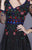 Shail K - 21205 Embellished Long Sleeve Cutaway Cocktail Dress In Black and Multi-Color