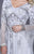 Shail K - 21206 Beaded V Neck Long Sleeves Dress In Silver