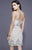 Shail K - 21208 Beaded V Neck Cocktail Dress In Pink