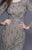 Shail K - 21209 Sequined Scoop Long Sleeves Dress  In Gray