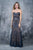 Nina Canacci - 2120 Embroidered Sweetheart Sheath Dress In Blue and Neutral