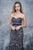 Nina Canacci - 2120 Embroidered Sweetheart Sheath Dress In Blue and Neutral