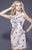 Shail K - 21210 Embellished Scoop Floral Dress In Pink