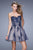 Jovani - Strapless Lace Tulle A-line Cocktail Dress 21213 In Blue
