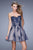 La Femme - 21213 Lace Sweetheart Tulle A-line Dress In Blue
