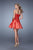 La Femme - 21213 Lace Sweetheart Tulle A-line Dress In Red