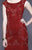 Shail K - 21215 Embellished Fitted Scoop Dress In Red
