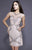 Shail K - 21220 Sequined Sheer Cocktail Dress In Pink