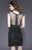 Shail K - 21220 Sequined Sheer Cocktail Dress In Black