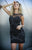 Shail K - 21220 Sequined Sheer Cocktail Dress In Black