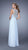 La Femme - 21222 Embroidered Ruched Chiffon Prom Dress In Blue
