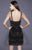 Shail K - 21227 Sequined V-Neck Sheath Dress In Black and Brown