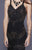 Shail K - 21227 Sequined V-Neck Sheath Dress In Black and Brown
