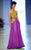 MNM Couture - 2122 Ruffled High Halter A-line Dress In Purple
