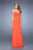 La Femme - 21232 Ruched Sweetheart A-line Dress In Orange