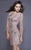 Shail K - 21236 Sequined Long Sleeves Cocktail Dress In Pink
