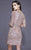 Shail K - 21236 Sequined Long Sleeves Cocktail Dress In Pink
