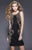 Shail K - 21237 Sleeveless Sequined Sheath Dress In Black and Gold
