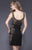 Shail K - 21237 Sleeveless Sequined Sheath Dress In Black and Gold