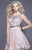 Shail K - 21240 Cap Sleeve Beaded Tulle Cocktail Dress In Pink