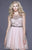 Shail K - 21240 Cap Sleeve Beaded Tulle Cocktail Dress In Pink