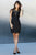 Shail K - 21241 Ornate Geo-Motif Illusion Sheath Dress In Black