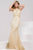 21243 Embellished High Neck Sheath Dress