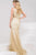 21243 Embellished High Neck Sheath Dress